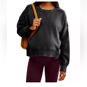 Free People NWT x Hatch Intercept Maternity Pullover in Black, L